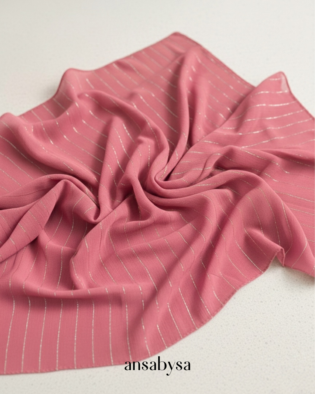Chiffon lining-Pink Carnation
