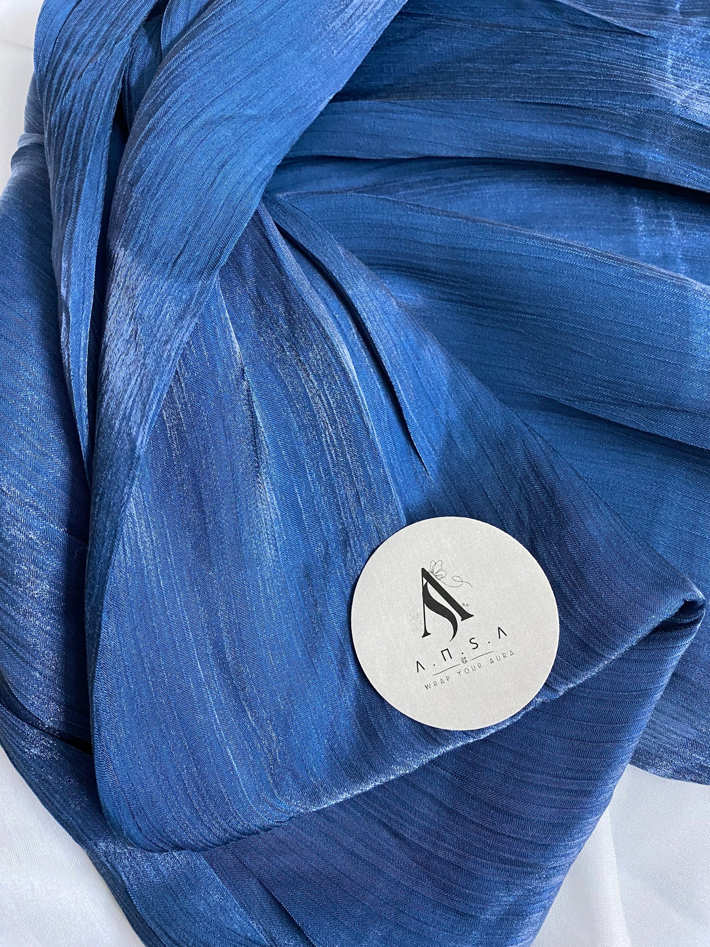 Organza Silk-Navy blue