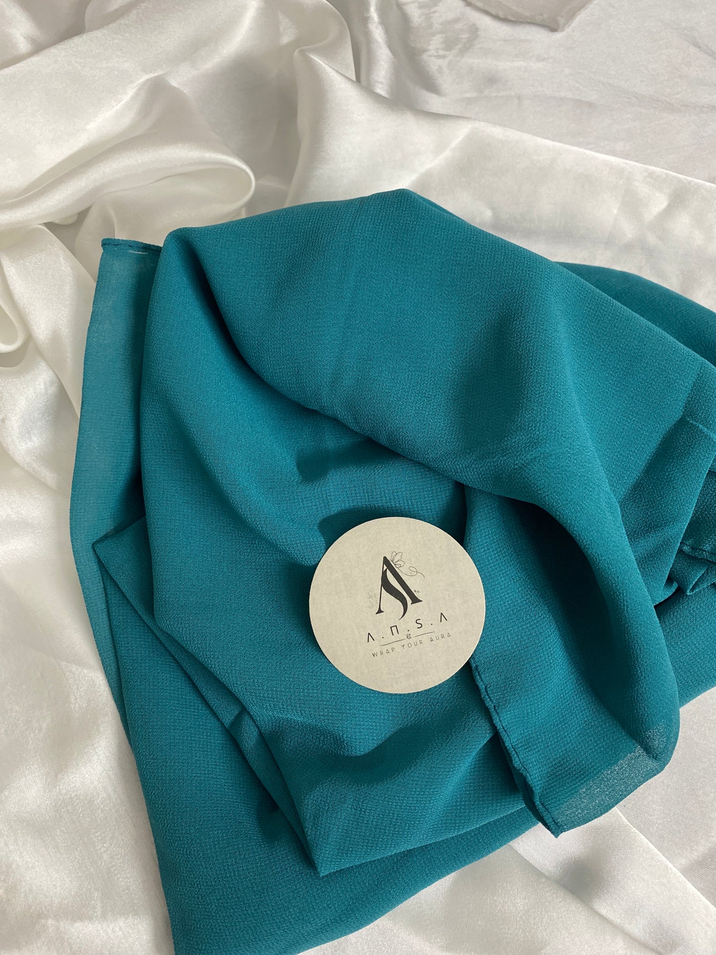 Chiffon Georgette-Peacock Blue