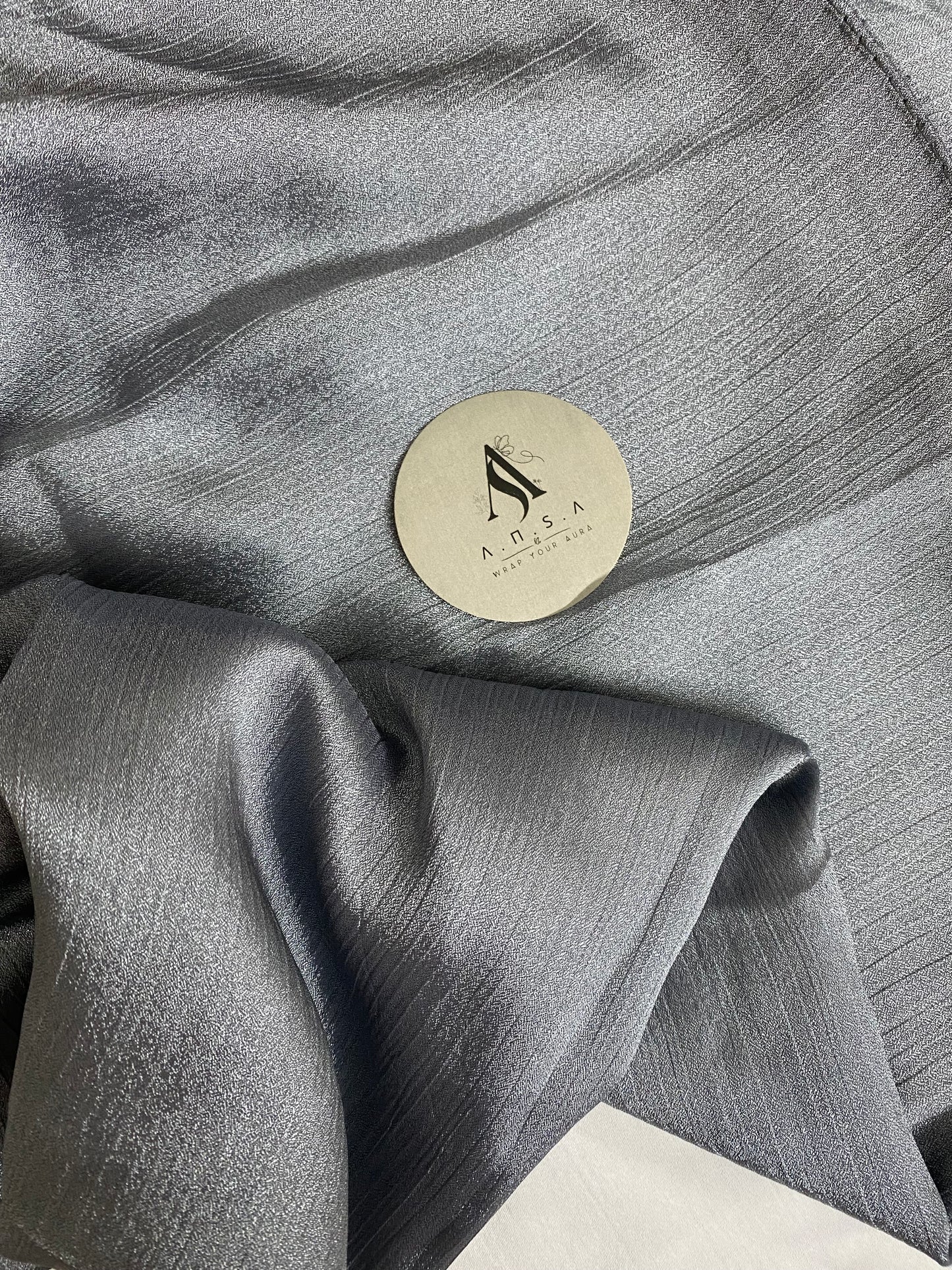 Luxe Crinckle-Metallic Grey