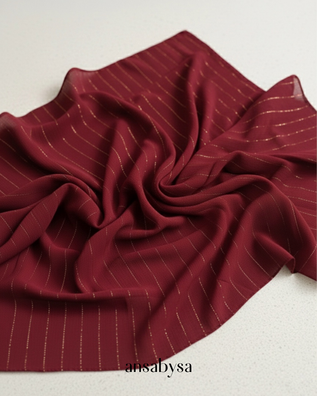 Chiffon Lining-Maroon Red