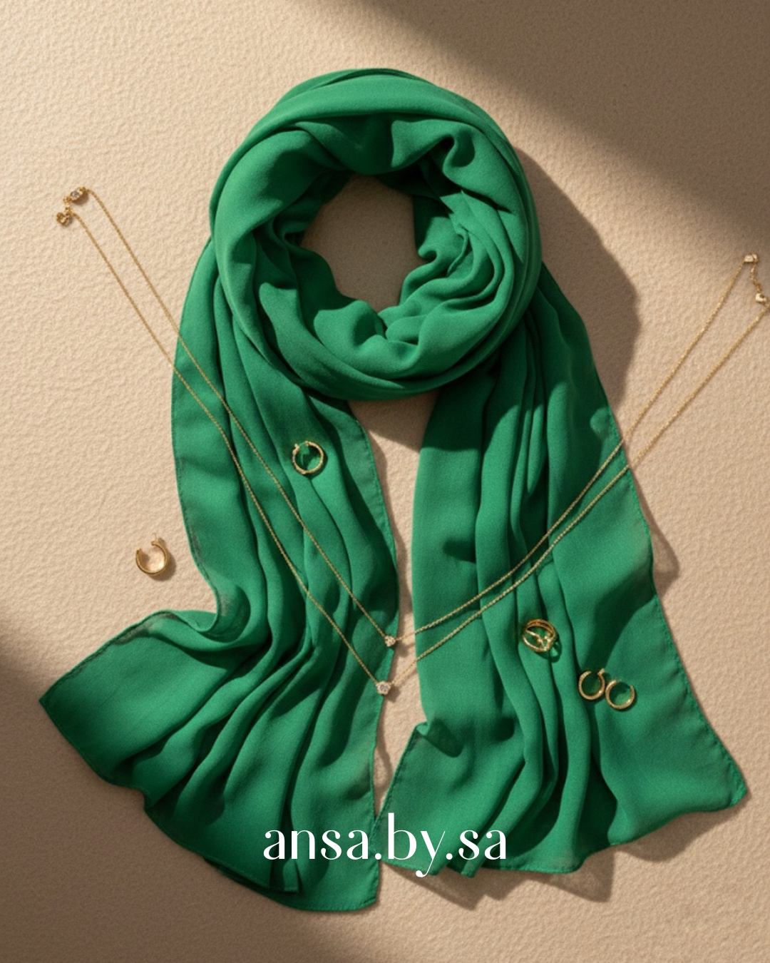 Chiffon georgette-Flag green