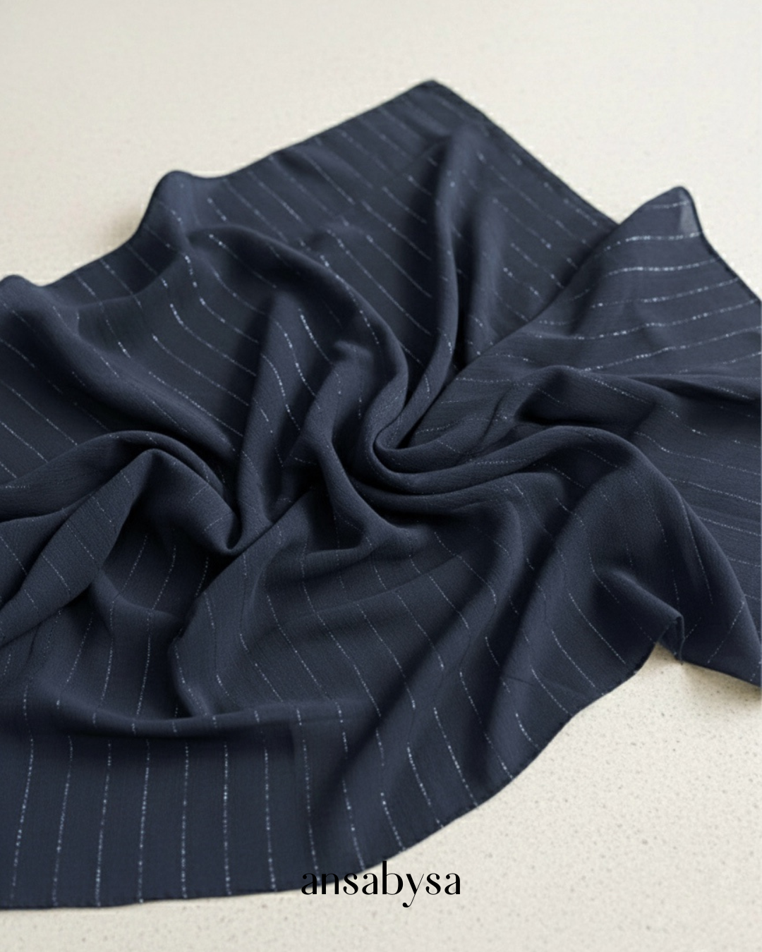 Chiffon Lining-Deep Navy