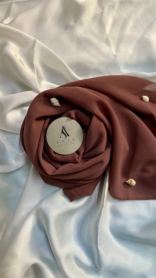 Chiffon Georgette-Mahogany