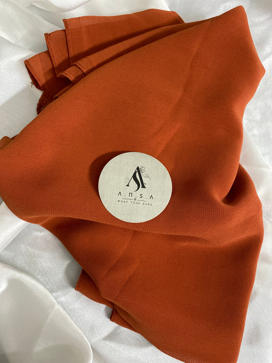 Chiffon Georgette-Burnt Orange