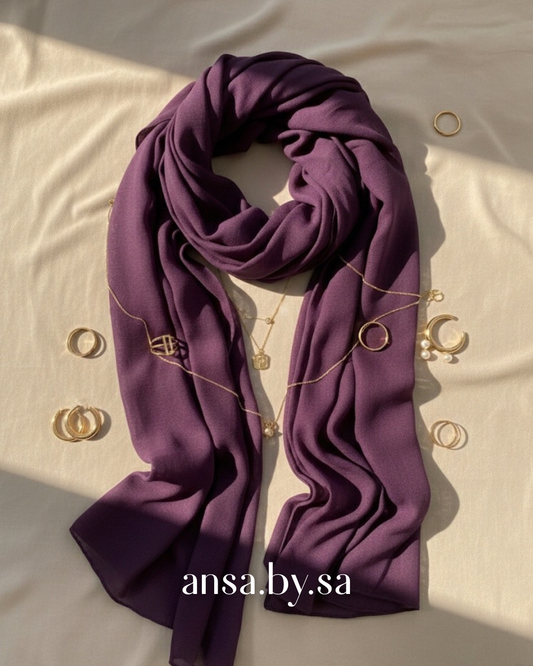 Chiffon Georgette-Plum