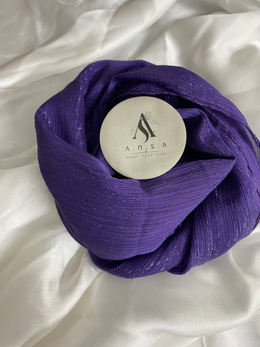 Luxury Zarri Chiffon-Deep purple