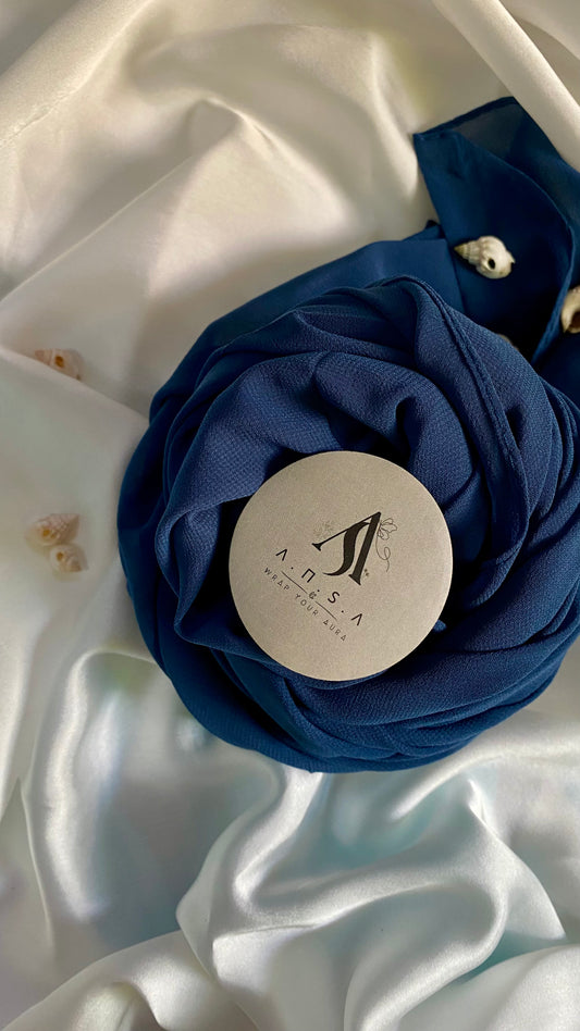 Chiffon Georgette- Blue