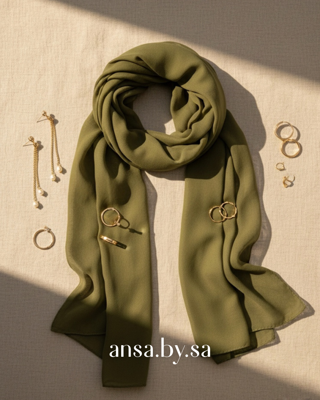 Chiffon Georgette-Army