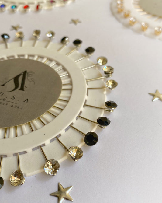 Pin Wheel-Black & Silver