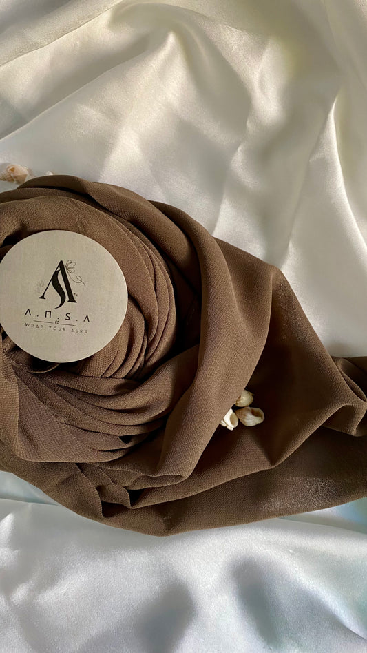 Chiffon Georgette-Mocha