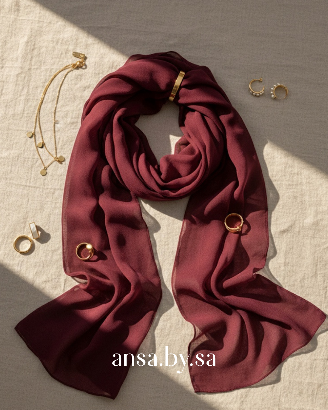 Chiffon Georgette-Autumn Ruby