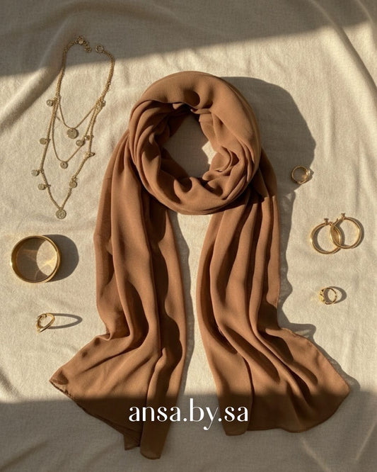 Chiffon Georgette-Chestnut