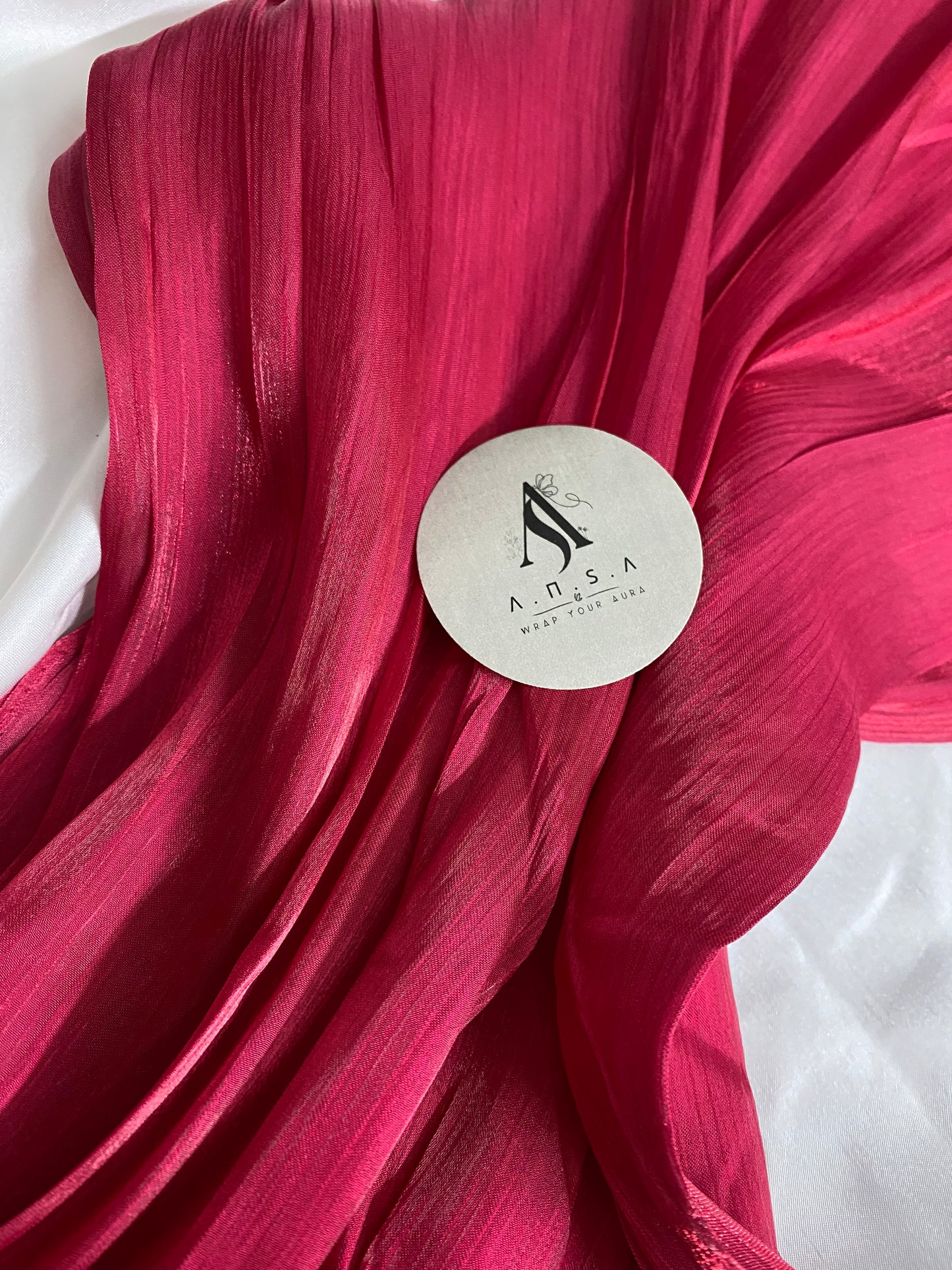 Organza Silk-Shocking Pink