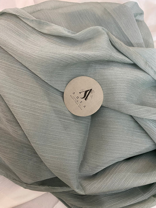 Luxury Zarri Chiffon- Soft Sage Grey