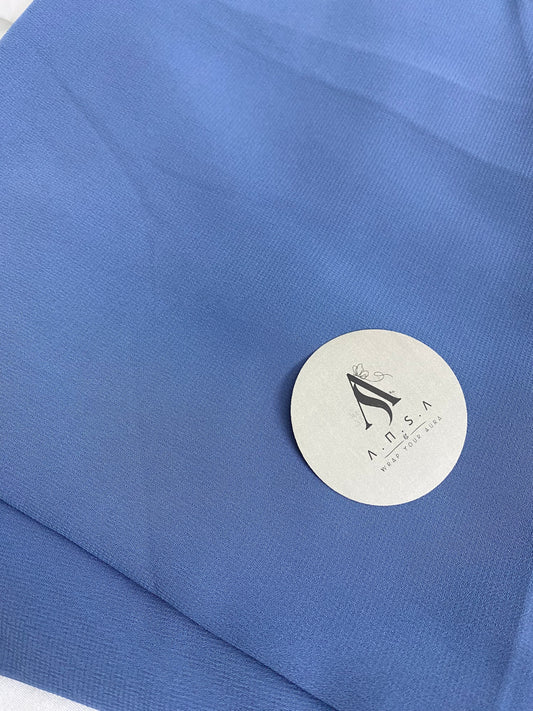 Chiffon georgette -Faded Indigo